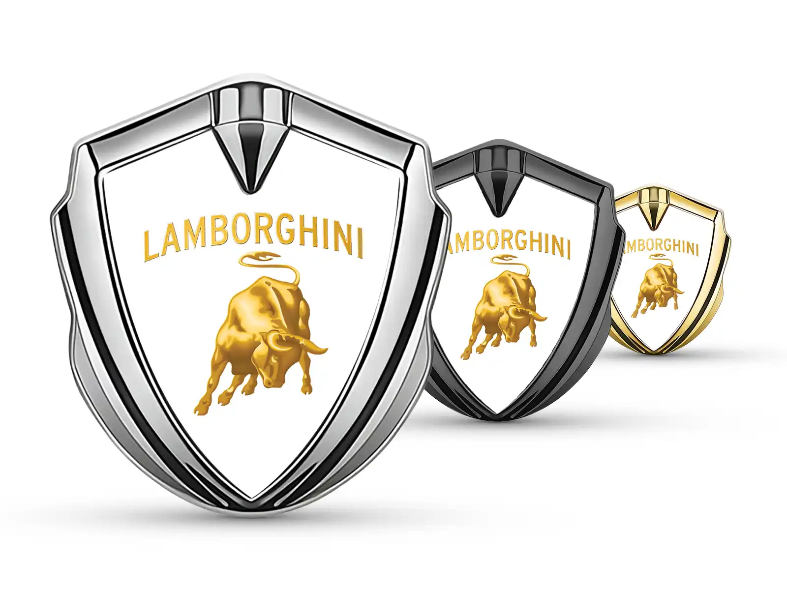 Lamborghini Metal Abovedado Emblema Afinado Esquema Lustre Cúspide